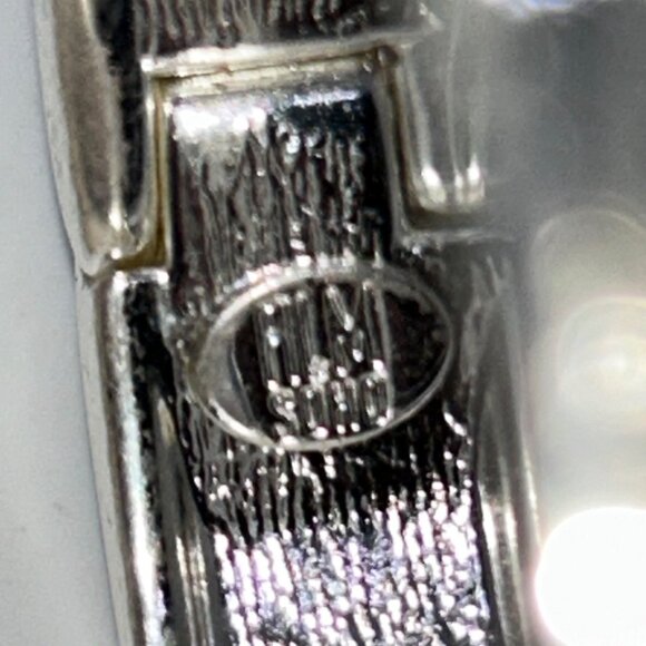 Robert Lee Morris RLM Soho Silver-Tone Hinged Bracelet Round Crystal Accents - Picture 7 of 11